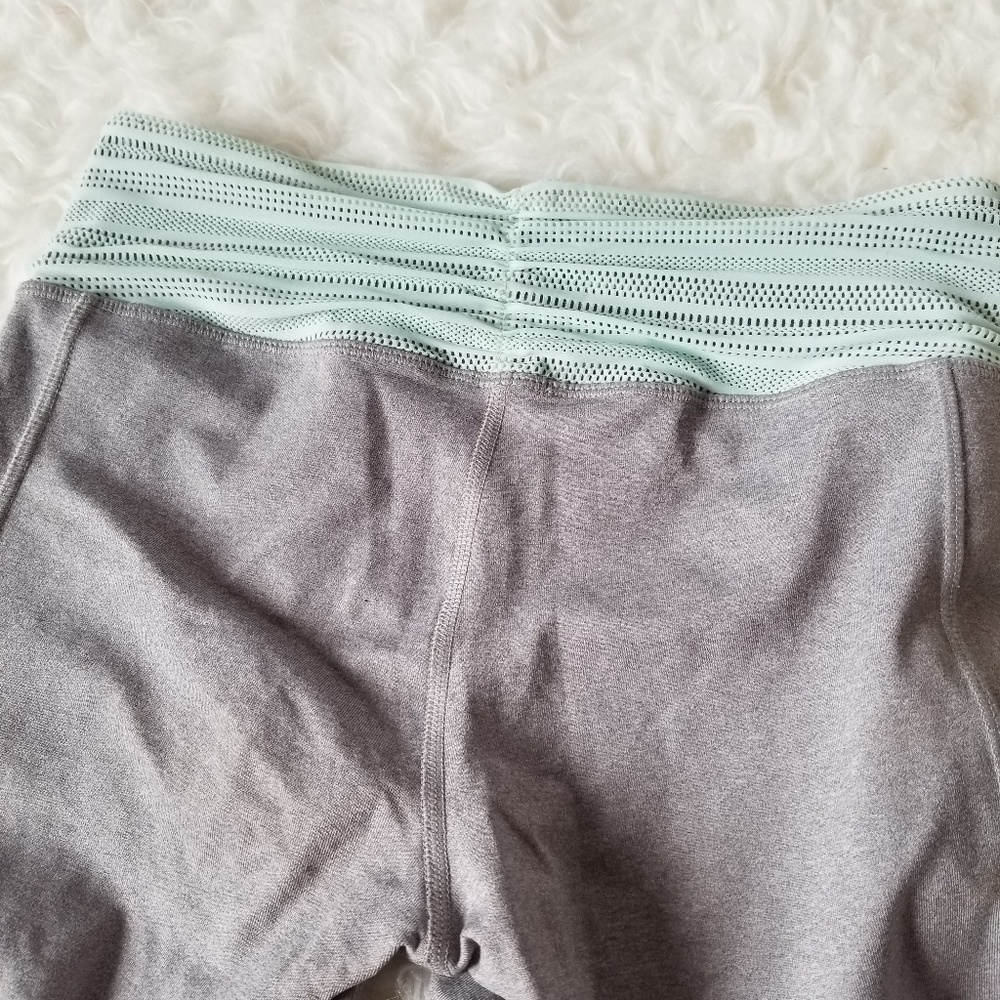 Gray/Mint Roxy Workout Crop Legging - Picture 6 of 7